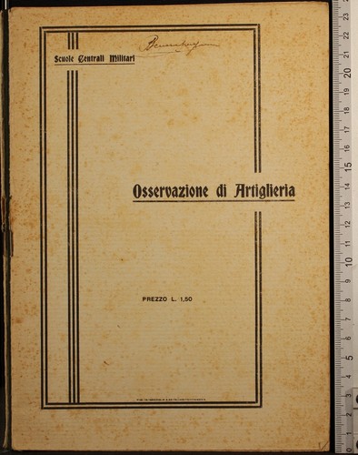 Osservazione artiglieria - di,