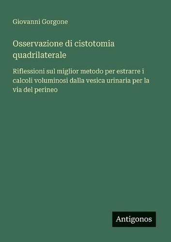 Osservazione cistotomia - osservazione,