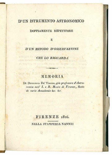 Istrumento astronomico - d'un,