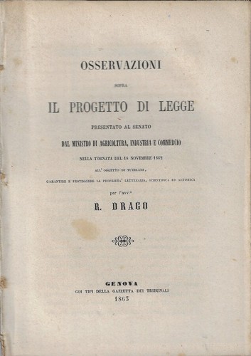 Osservazione sopra progetto - osservazione,