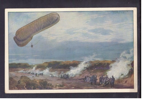 German postcard airing - german,